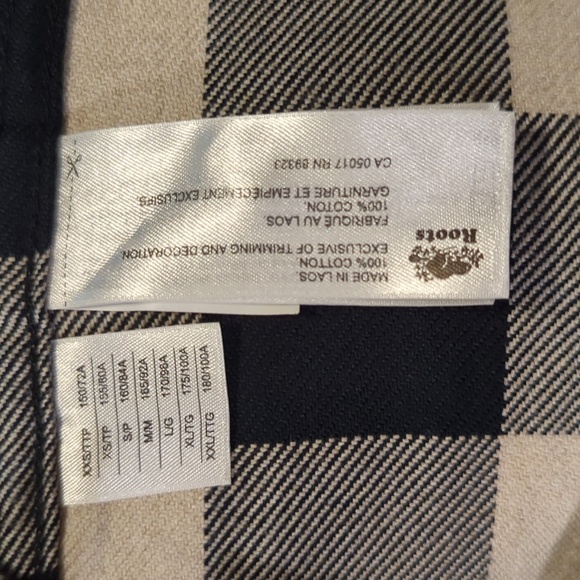 Roots Size Small Park Plaid Flannel Button Up Shirt - Picture 5 of 5